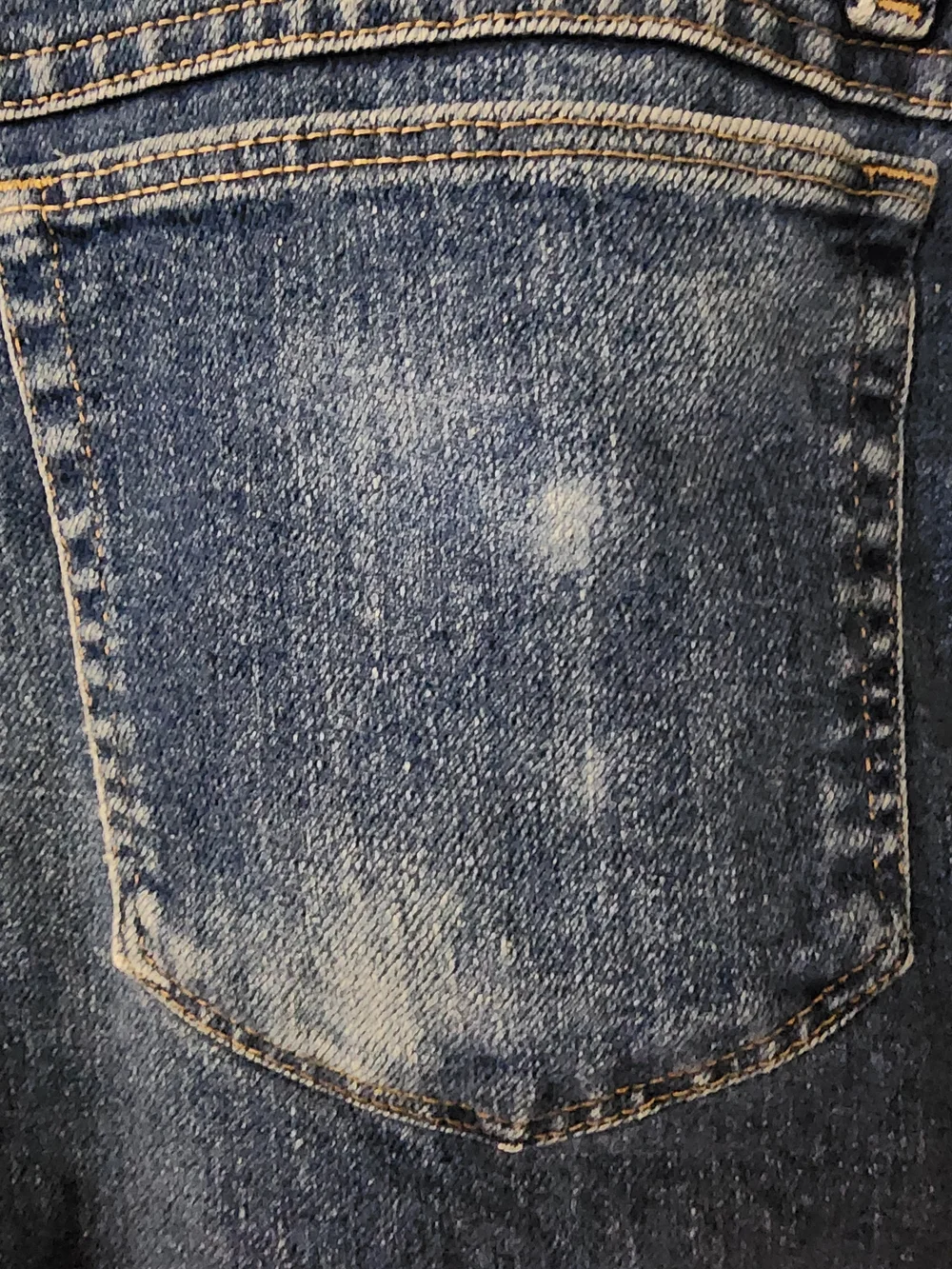 Wrangler Men's Dark Blue Bootcut Jeans with Whiskered Fade approx Size 38/26